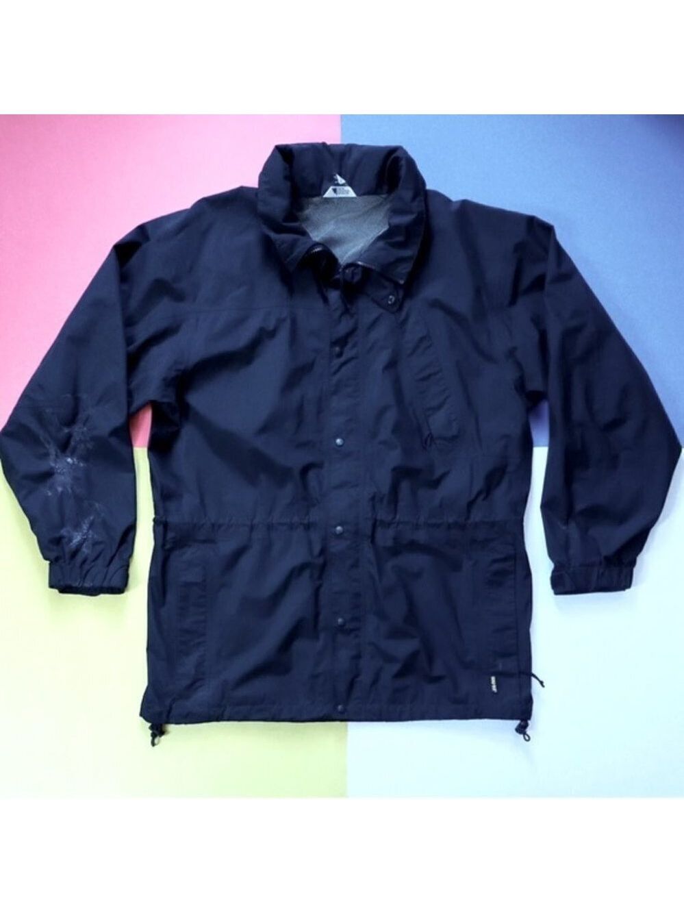 ** MEC Gore-Tex Black Hooded Front Zip Rain Jacket Size S